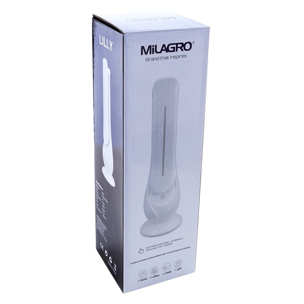 Milagro Lilly White LED Desk Lamp 230V Image 4