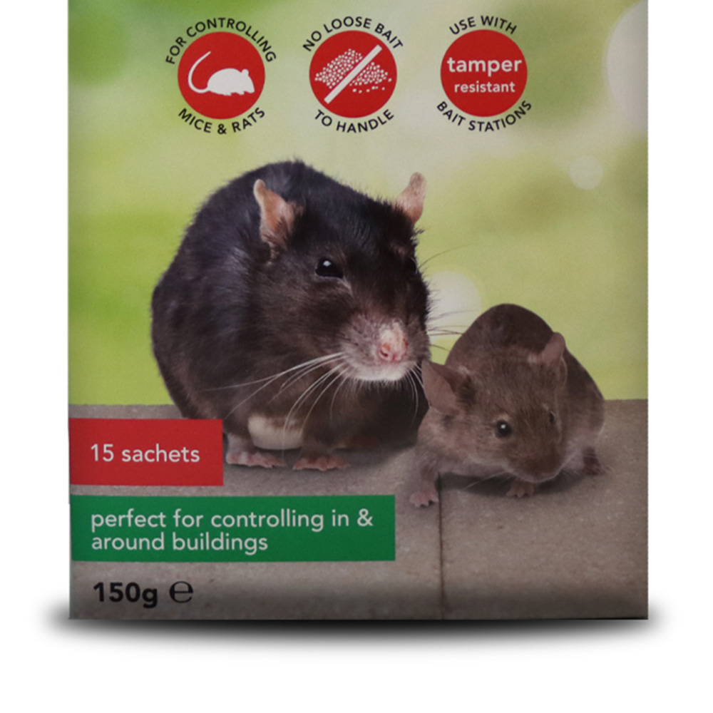 Wilko Mouse and Rat Killer Sachets 15 x 10g Image 3