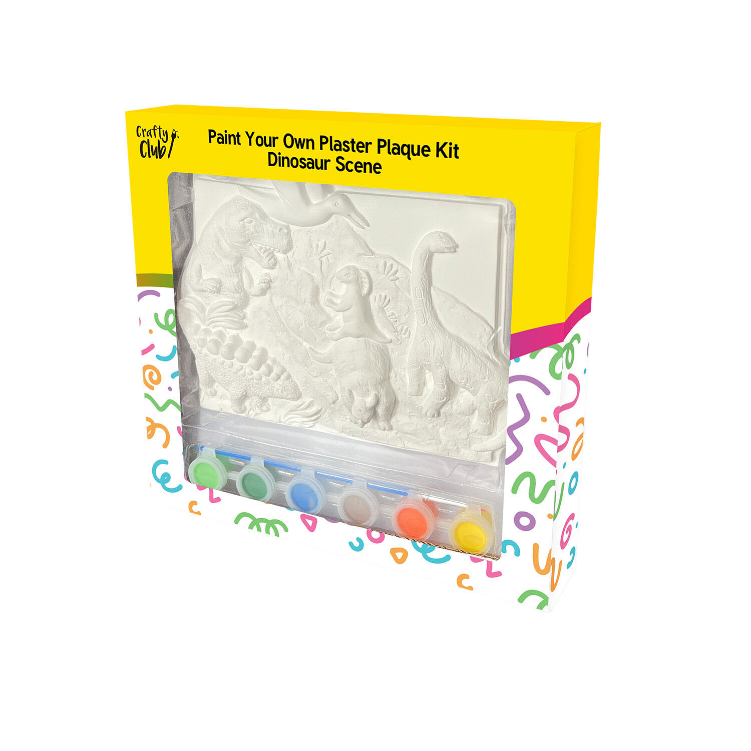 Paint Your Own Dinosaur Scene Plaster Kit - White Image 1