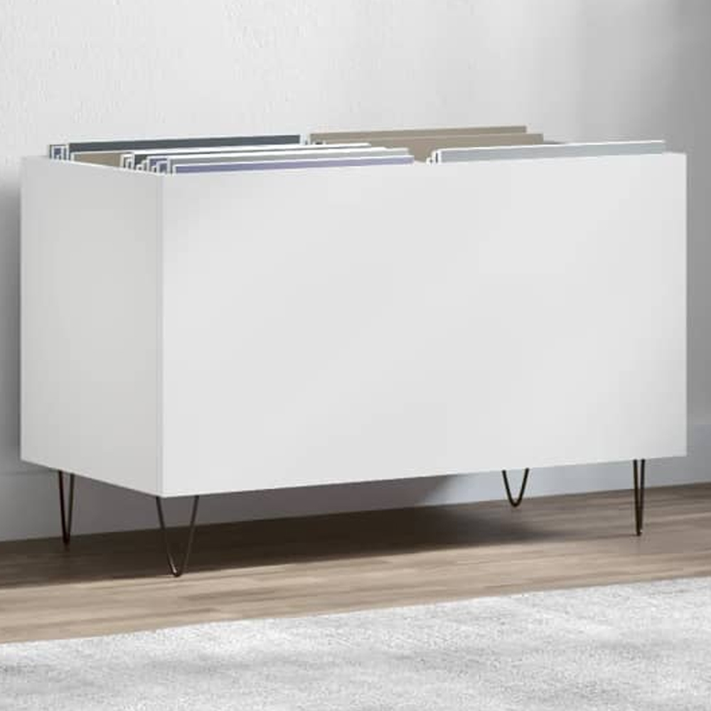 vidaXL White Record Cabinet Image 1
