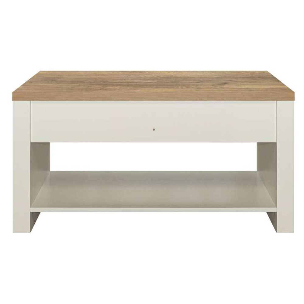 Highgate 2 Drawer Cream and Oak Coffee Table Image 4