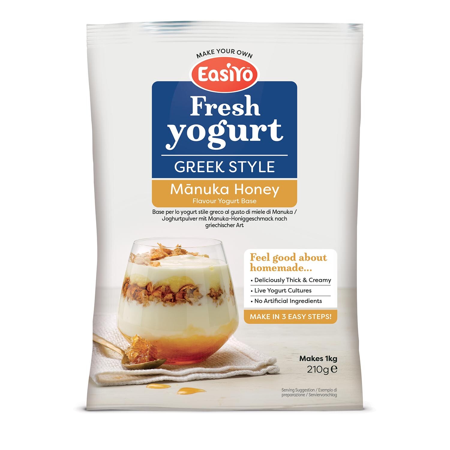 EasiYo Greek Style Manuka Honey Yoghurt Base - White Image