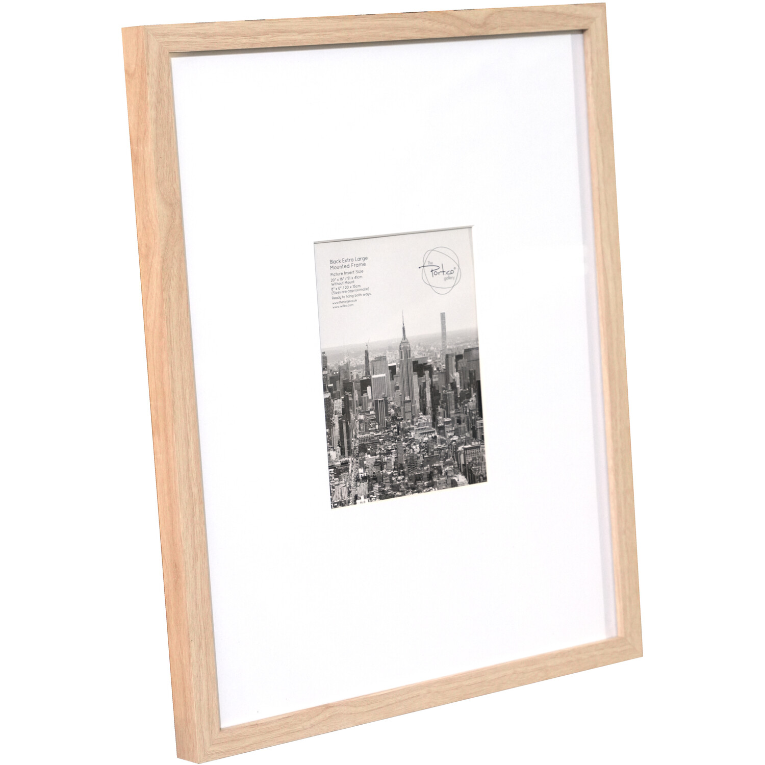 Wood Effect Wall Mounted Photo Frame Natural 8 x 6 inch Image 2