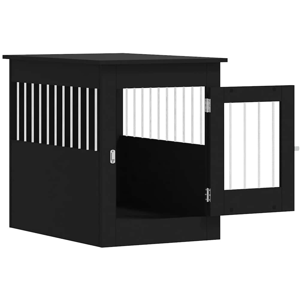 vidaXL Black Engineered Wood Dog Crate Furniture 68 x 55 x 80cm Image 6