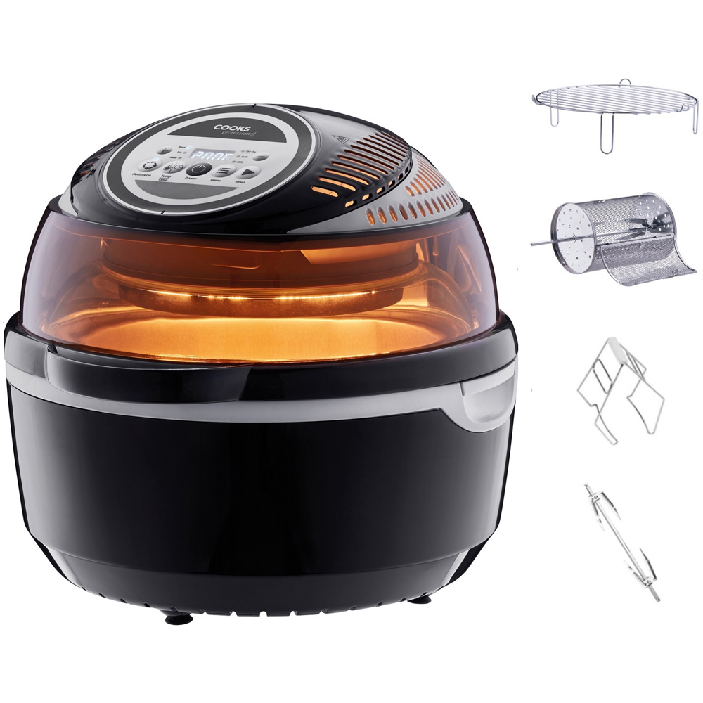 Cooks Professionals G4396 Black 10L Rotisserie Air Fryer Image 5