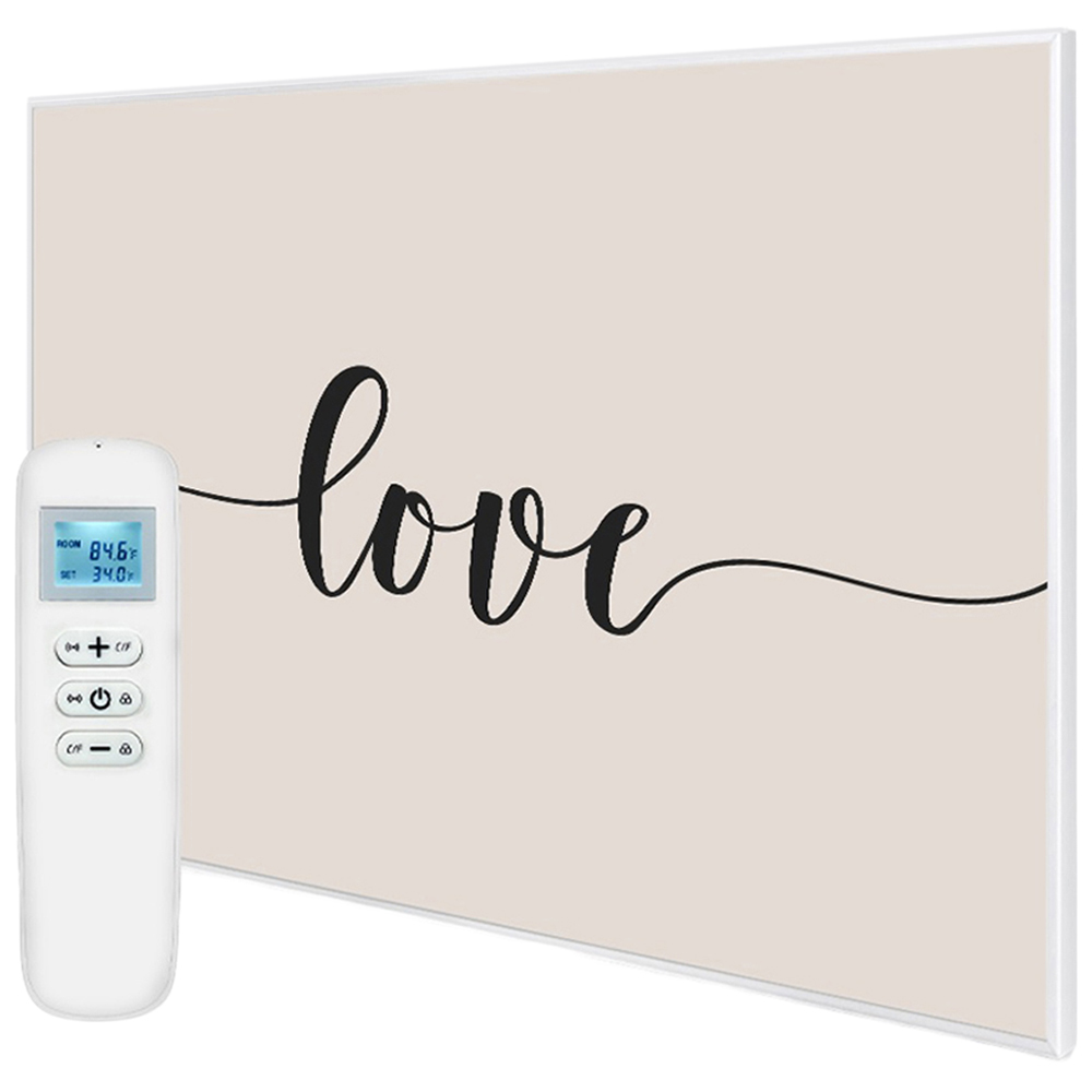 Mirrorstone Nexus Love Quote Wi-Fi Infrared Heating Panel 1200W 995 x 1195mm Image 1