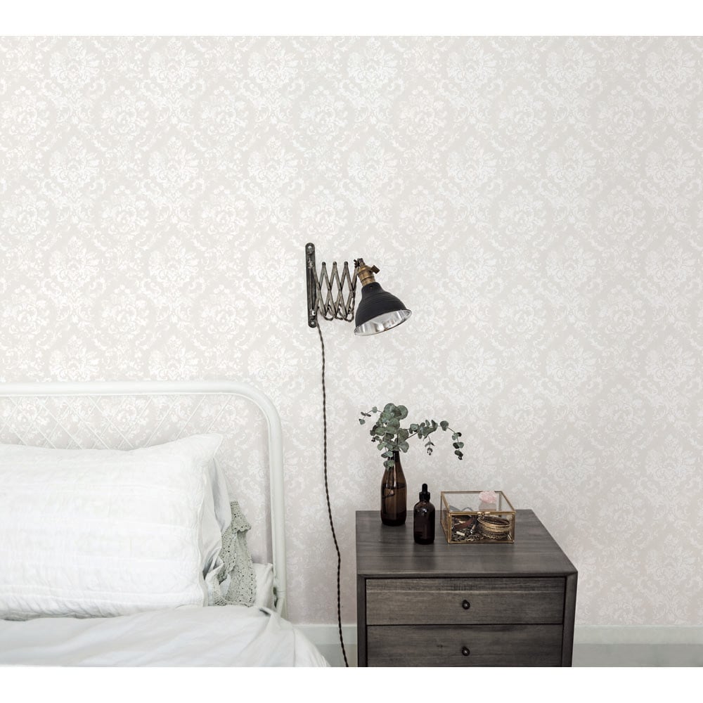 Galerie Vintage Roses Damask Beige Wallpaper Image 2