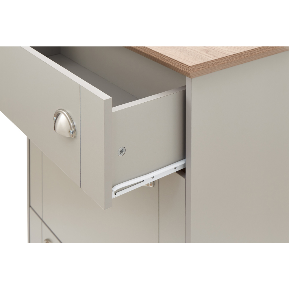 GFW Kendal Grey Deluxe Shoe Cabinet Image 6