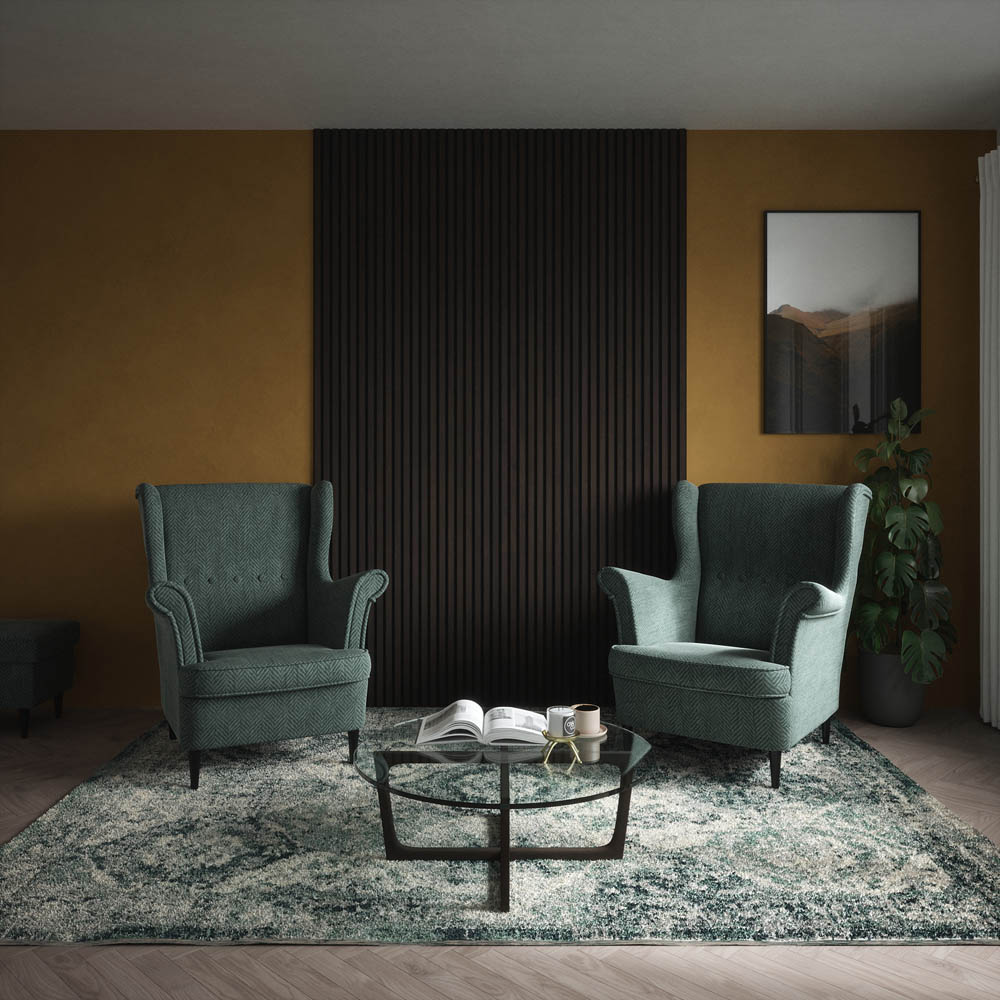 Kraus Easy Living Dark Oak Acoustic Slat Wall Panel 240 x 60cm 3 Pack Image 2