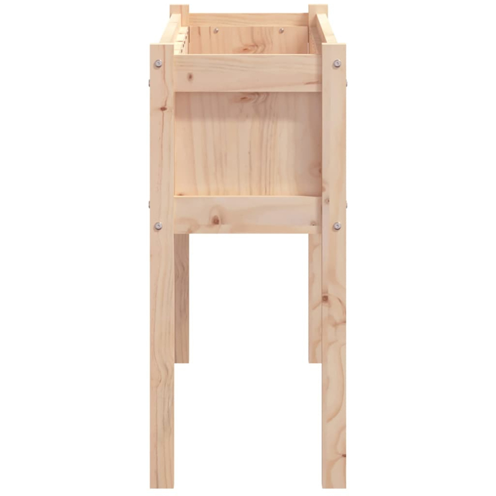 vidaXL Natural Solid Pine Wood Garden Planter 110 x 31 x 70cm 2 Pack Image 4