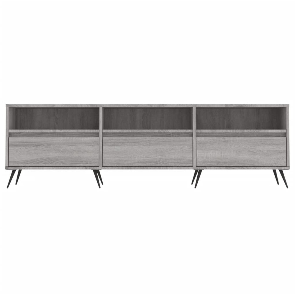 vidaXL 3 Drawer 3 Shelf Grey Sonoma TV Cabinet Image 5