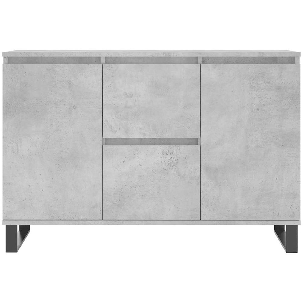 vidaXL 2 Door 2 Drawer Concrete Grey Sideboard Image 5