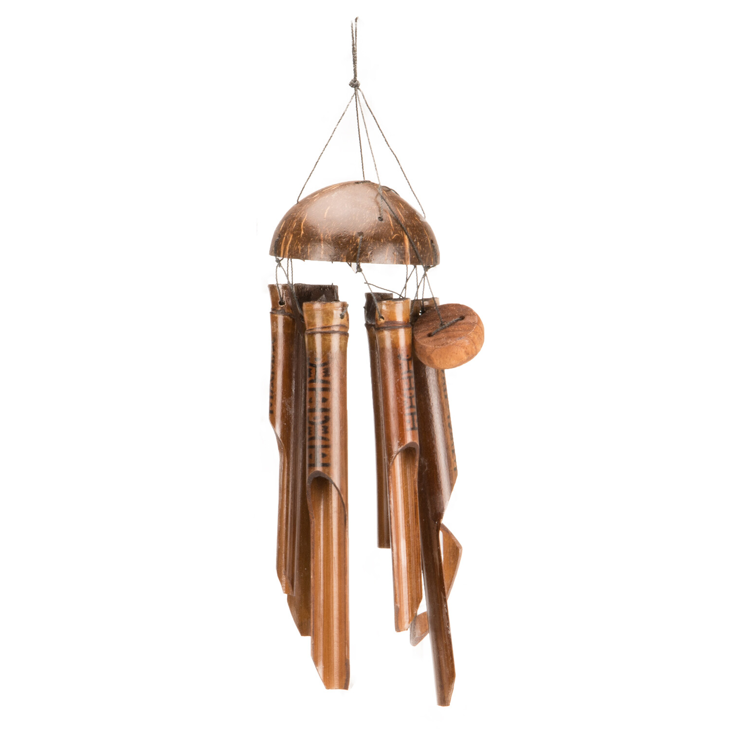 African Design Bamboo Wind Chime 35cm Image