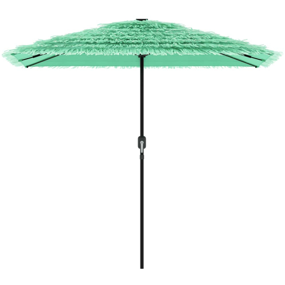 vidaXL Green Straw Top Garden Parasol with Steel Pole 2.4m Image 3