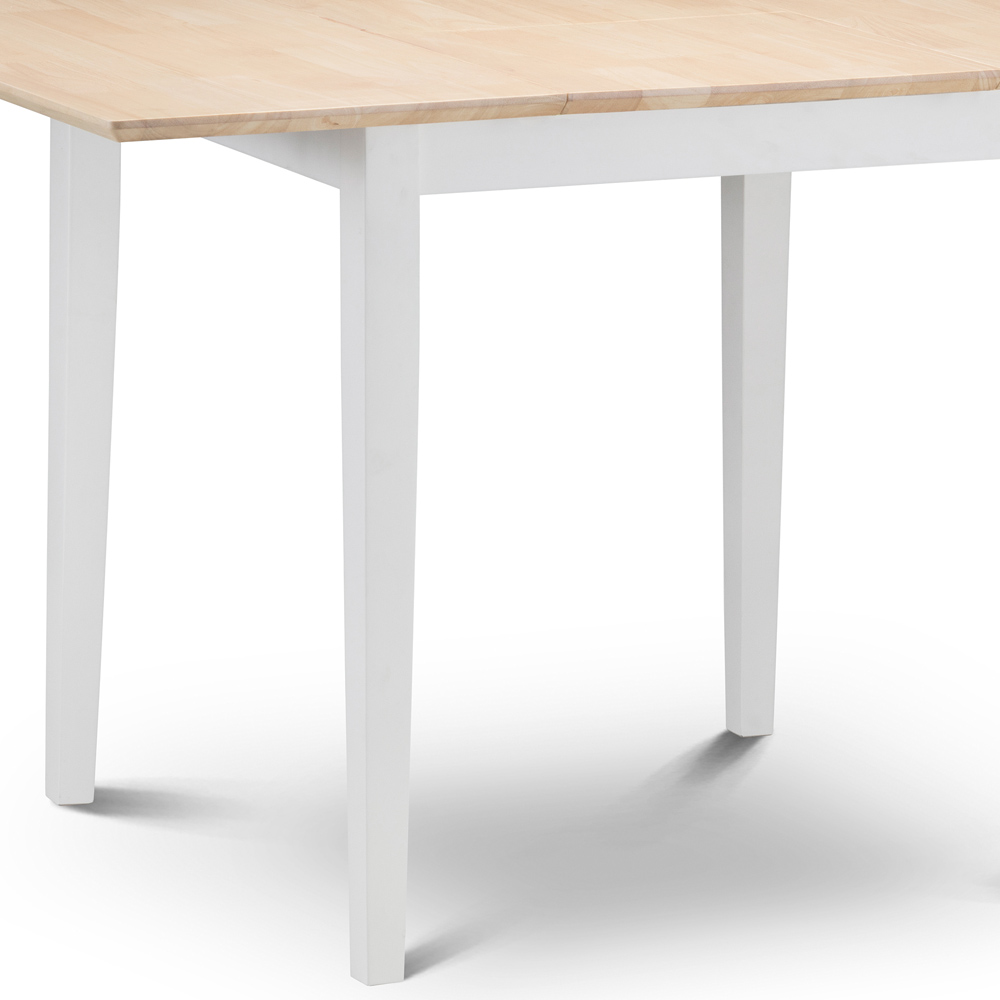 Julian Bowen Rufford Extending Dining Table Ivory and Natural Image 7