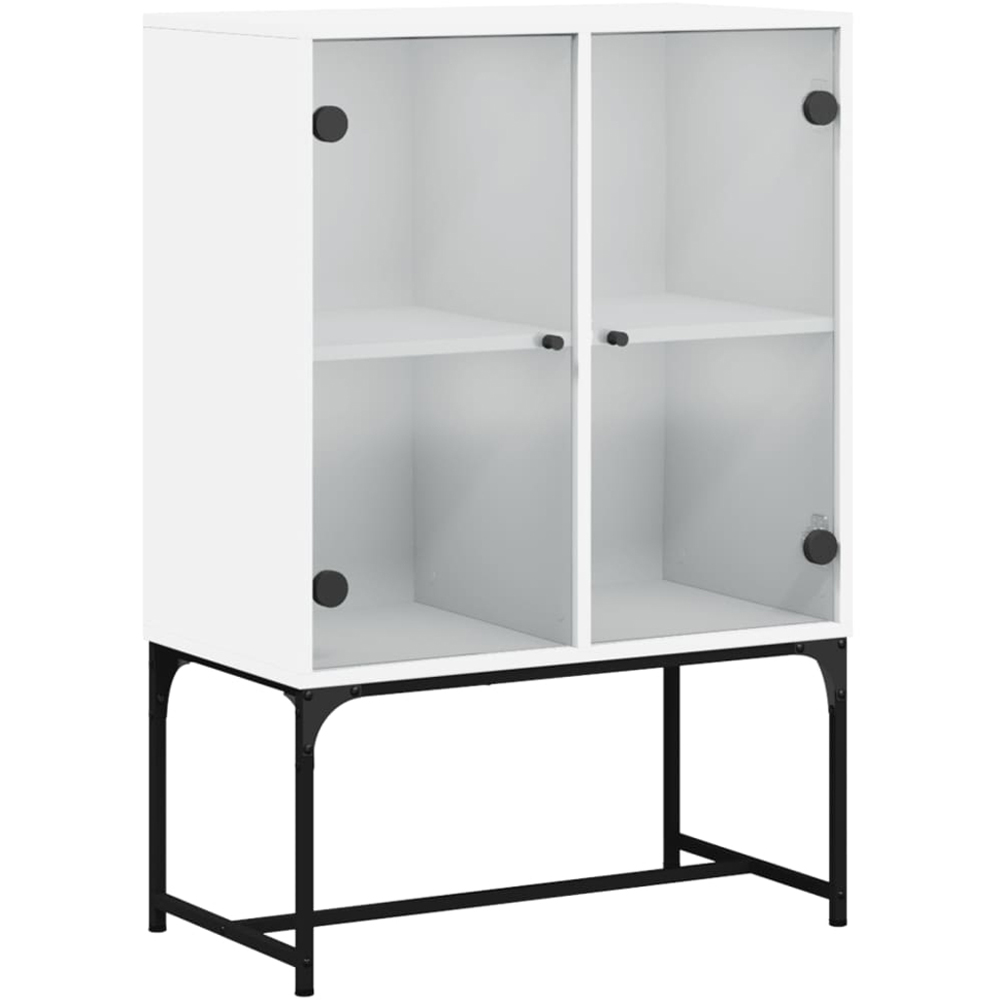 vidaXL 2 Door White Wooden Side Cabinet Image 2