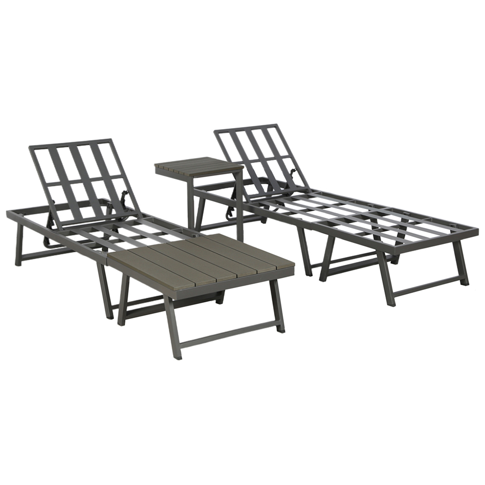 Home Garden Direct Monaco 4 Seater Grey Lounge Corner Sofa Set Image 5