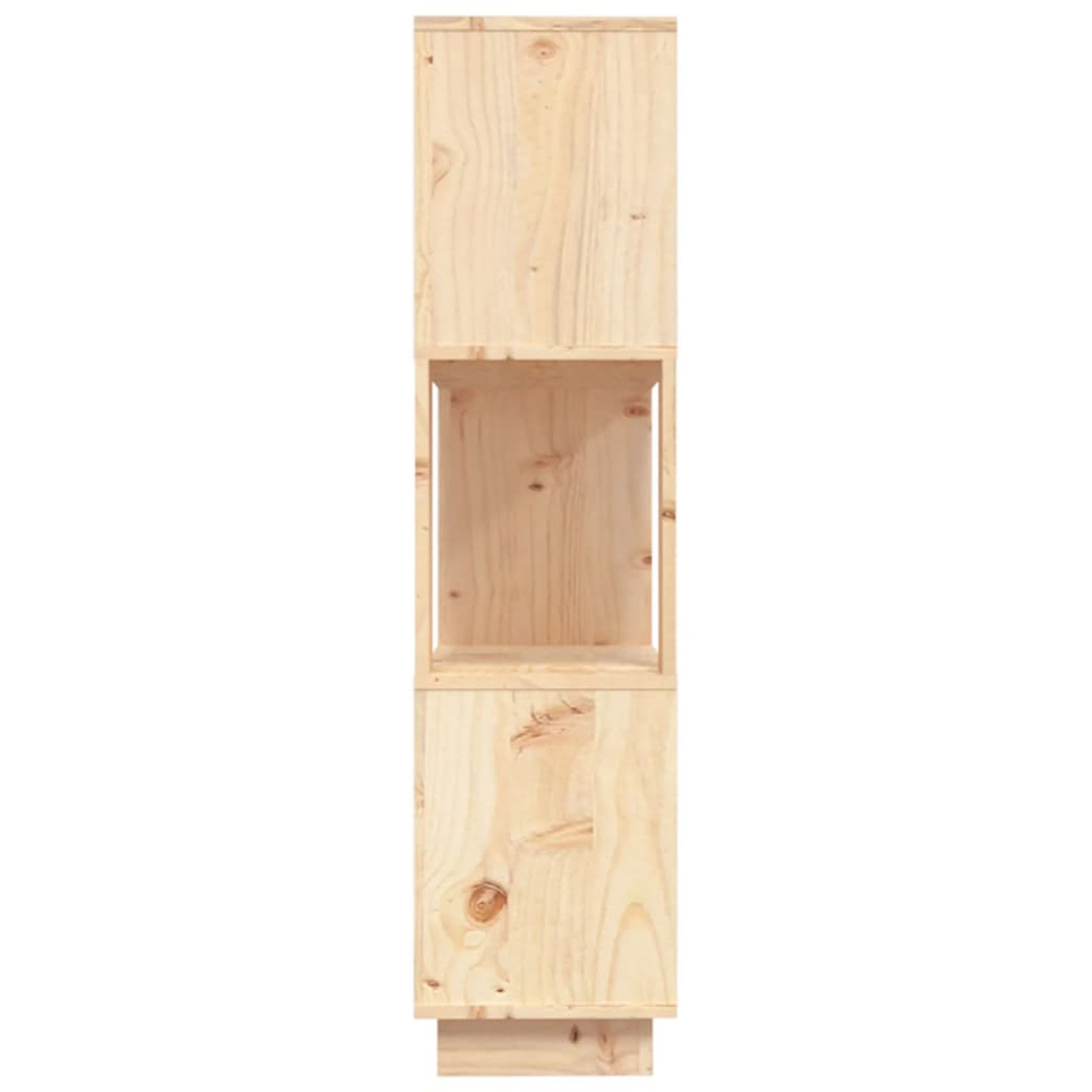 vidaXL 3 Shelf Solid Pine Wood Bookcase Image 5