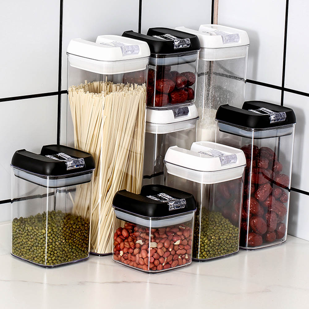 Living and Home 7 Piece Airtight Food Storage Container Set with Leak Proof Clasp Lids Image 2