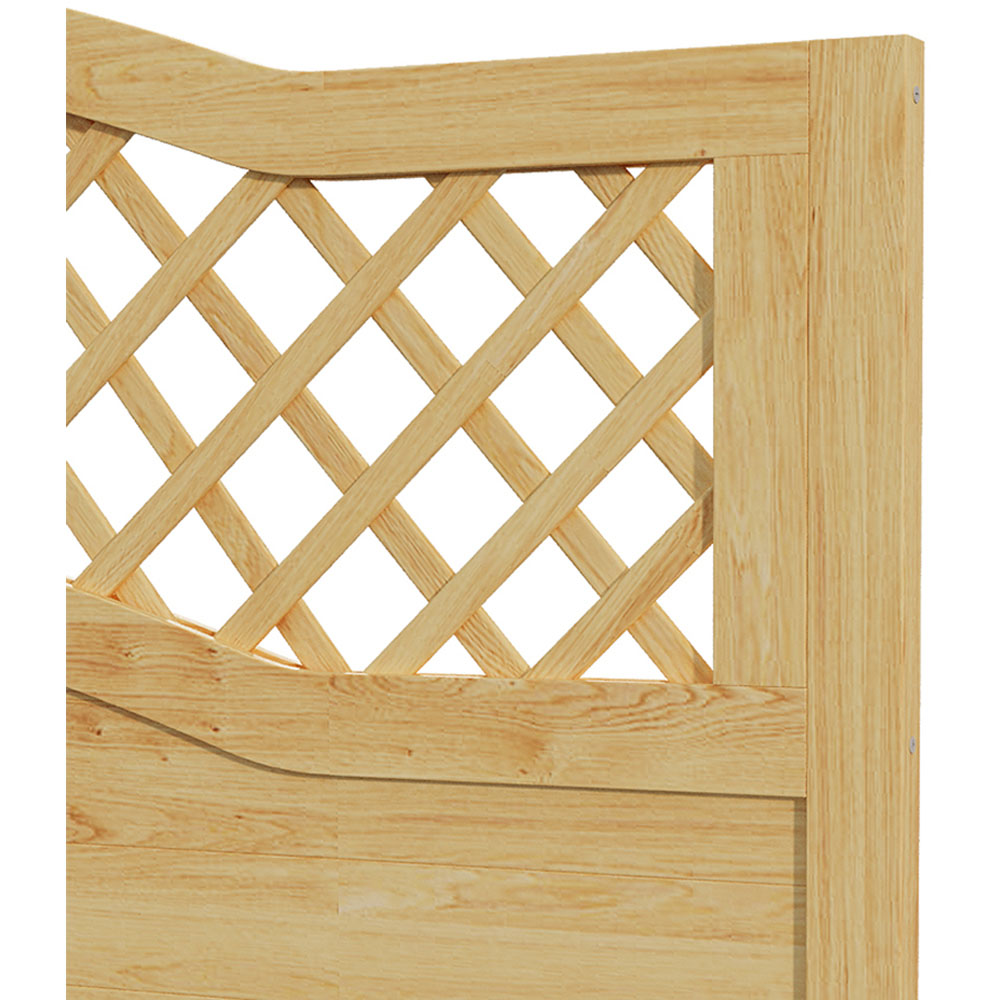 Living and Home Lattice Top Wooden Garden Fence Panel 6 x 3ft Image 6