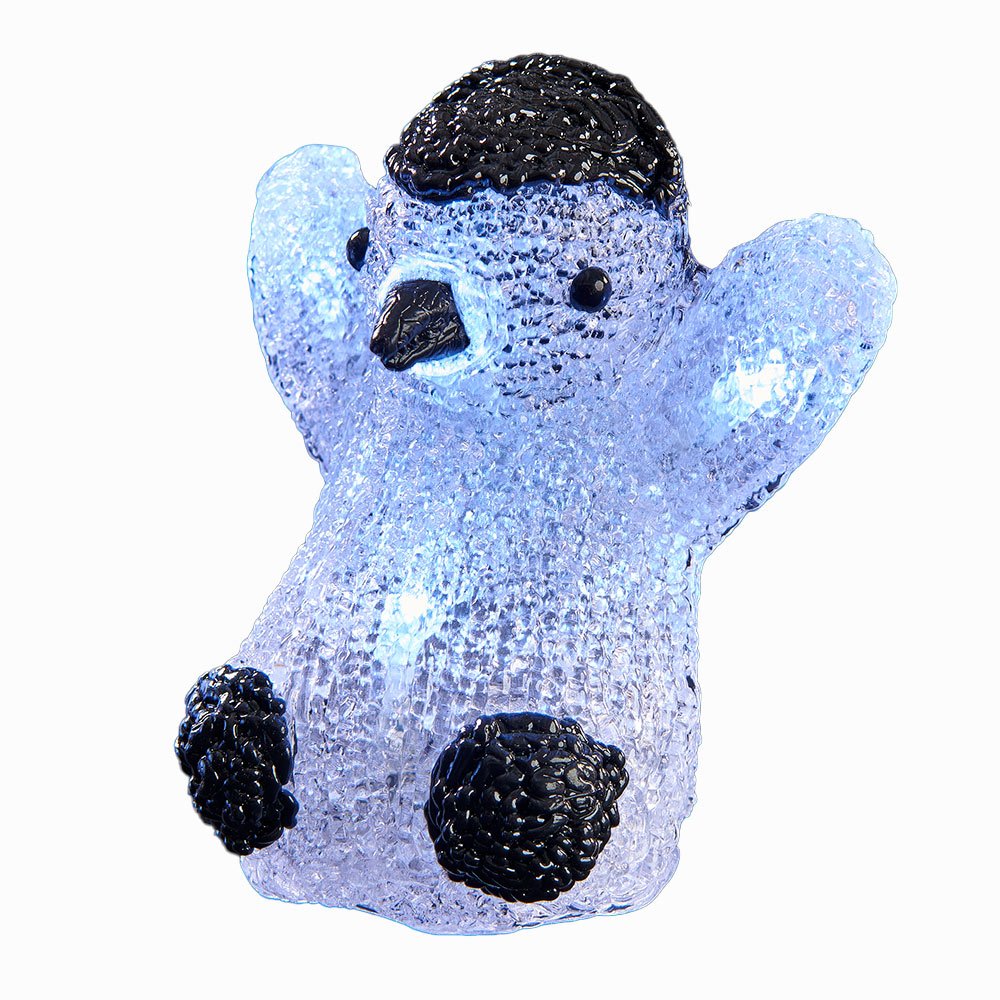Wilko Battery Operated Acrylic Light Up Penguins Set Of 5 Wilko