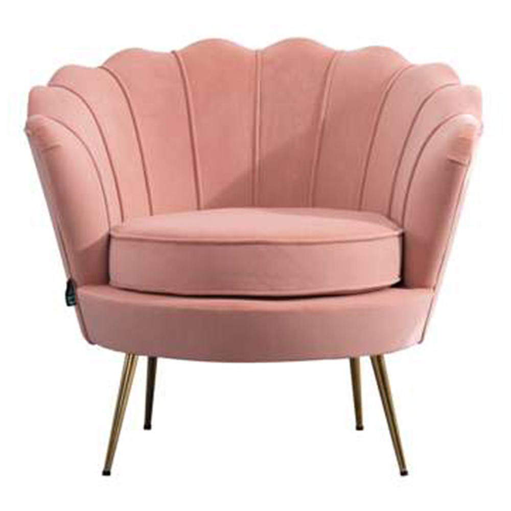 Ariel Coral Fabric Accent Chair Image 6