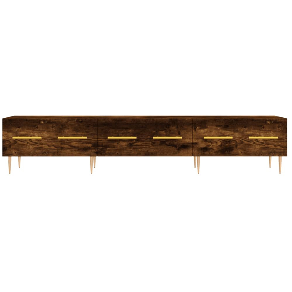 vidaXL 3 Drawer Smoked Oak TV Cabinet Image 5