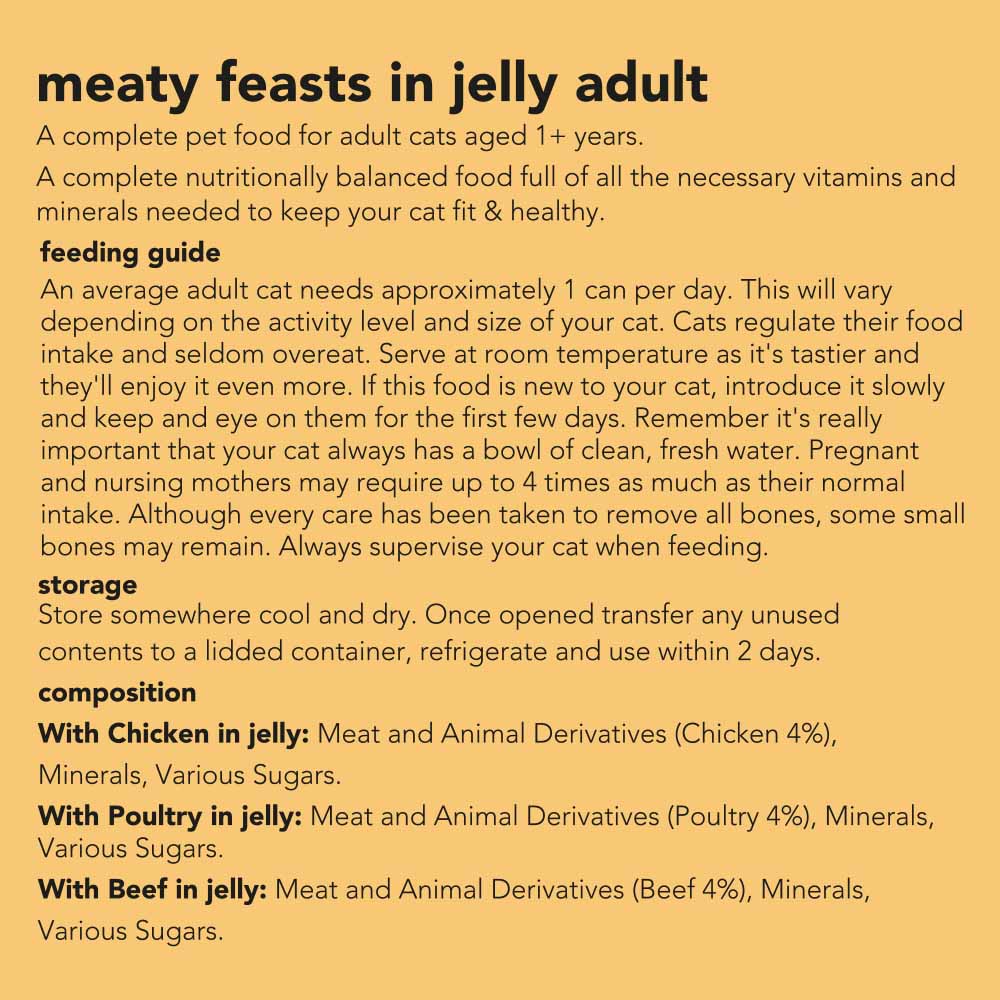 Wilko Meaty Feasts in Jelly Variety Cat Food 6 x 400g Image 4