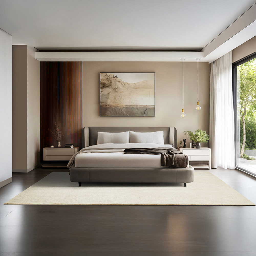 tectake Zonelle Beige Short Pile Ultra Soft Rug 290 x 200cm Image 2