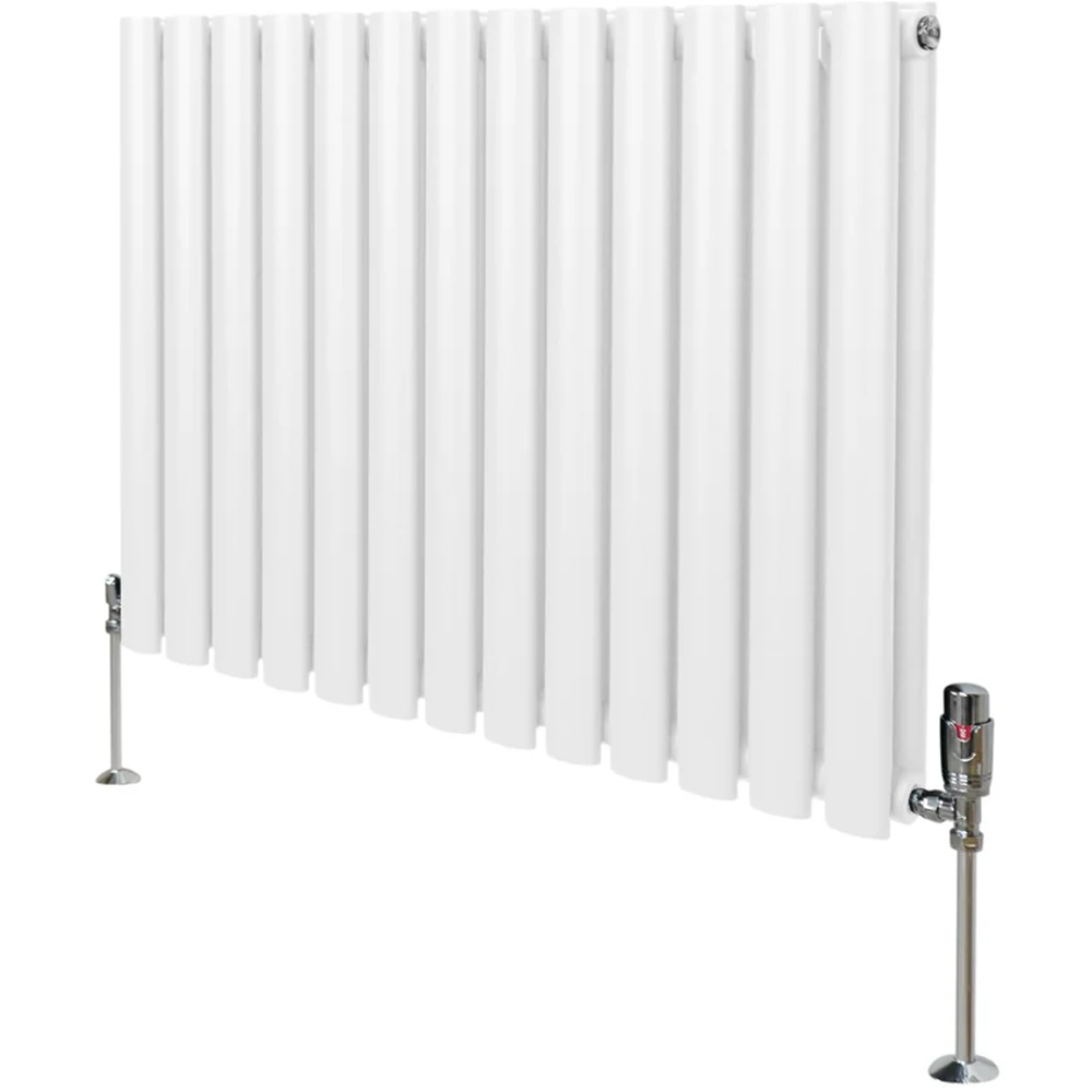 Monster Shop 3489BTU White Oval Column Radiator and Valves 1600 x 780mm Image 3