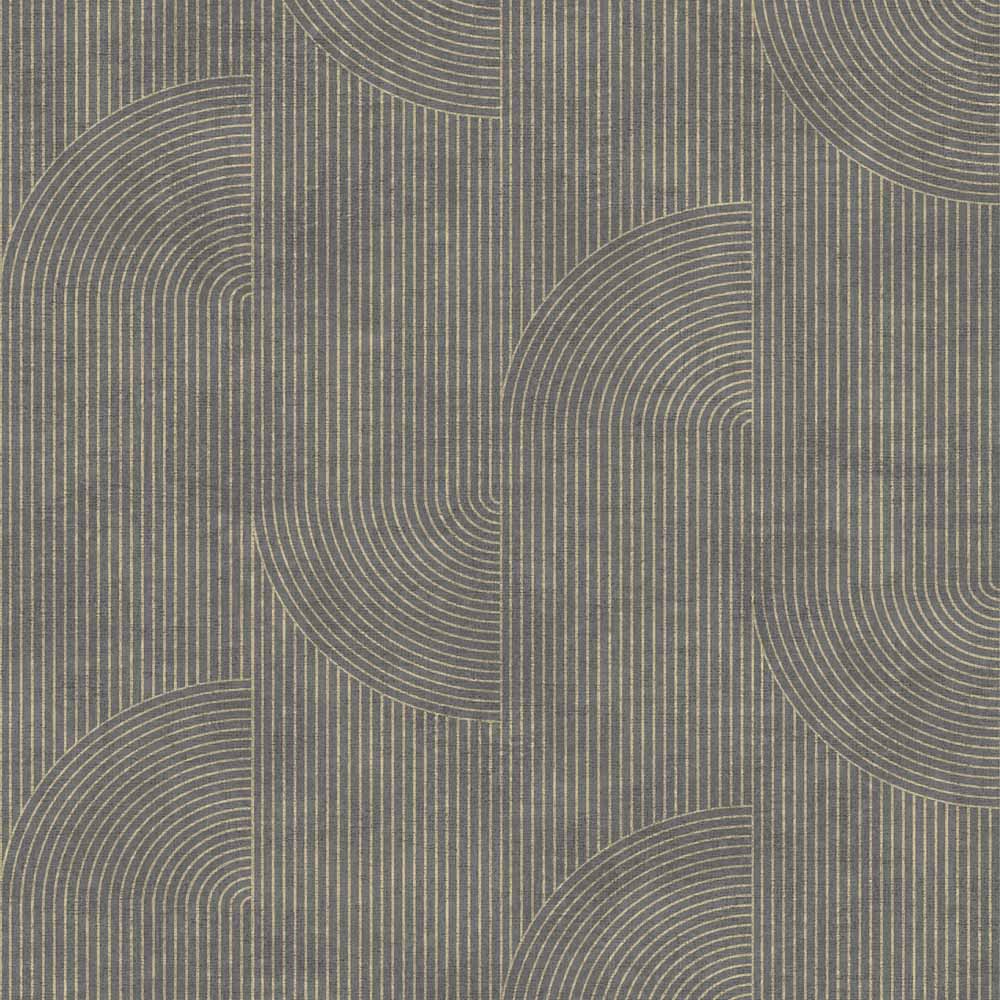 Muriva Ellipse Geo Charcoal Wallpaper Image 1