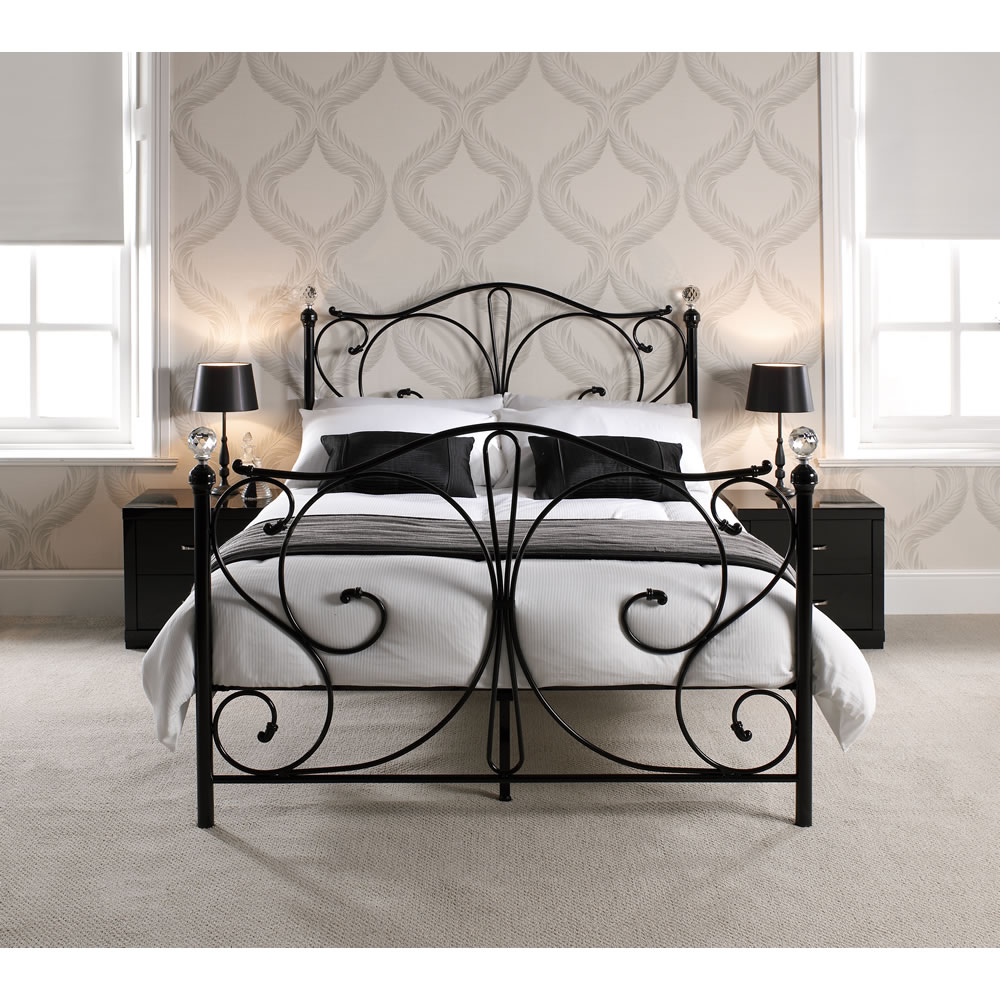 Florence Black Double Bed Image 2