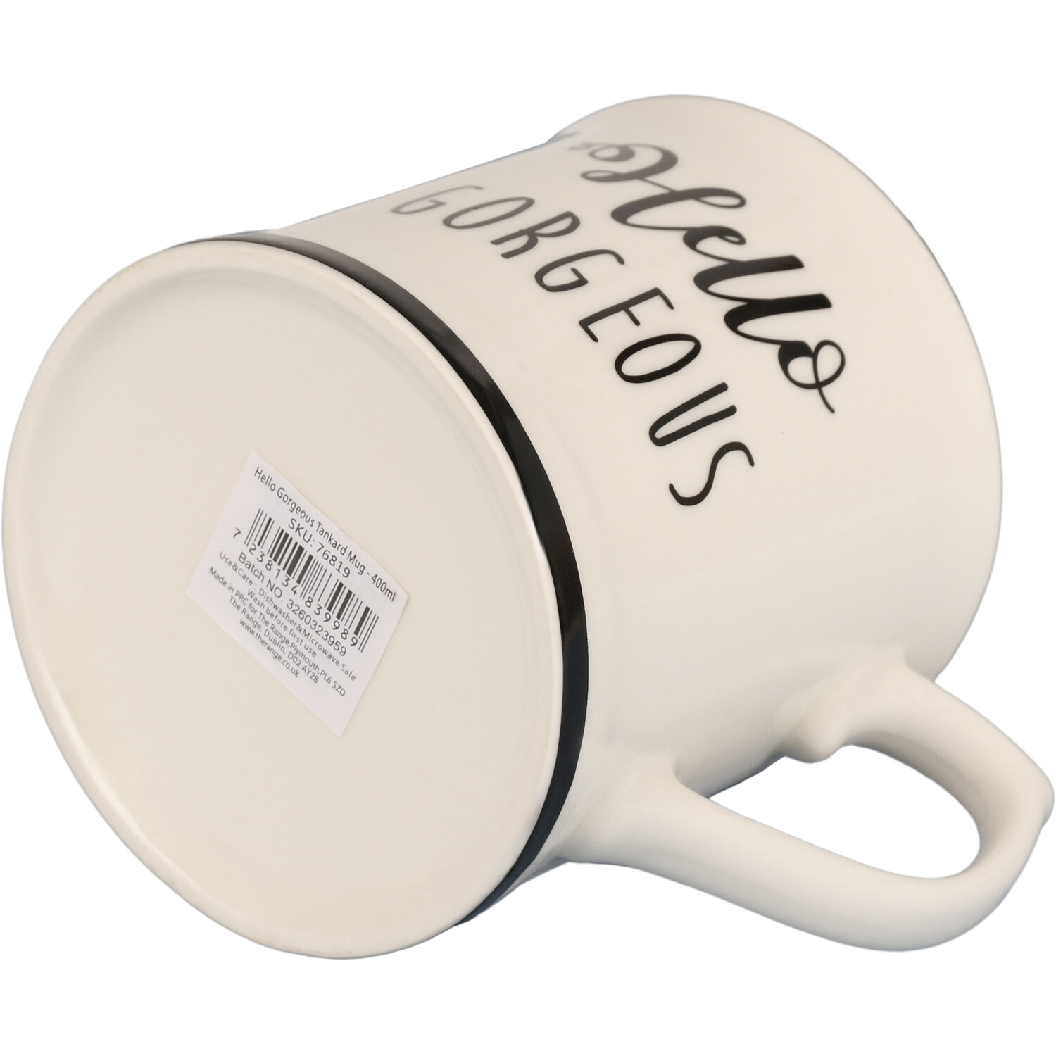 Hello Gorgeous Tankard Mug - White Image 4