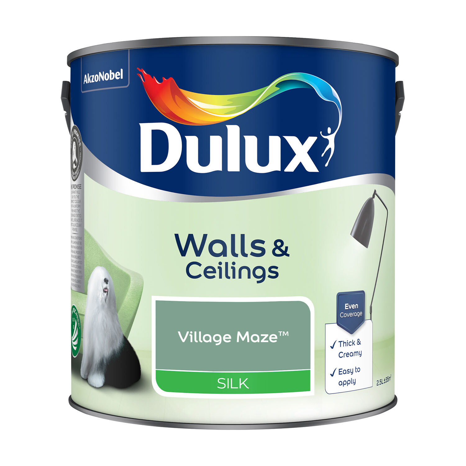 Dulux Silk Emulsion Paint - Village Maze / 2.5l Image