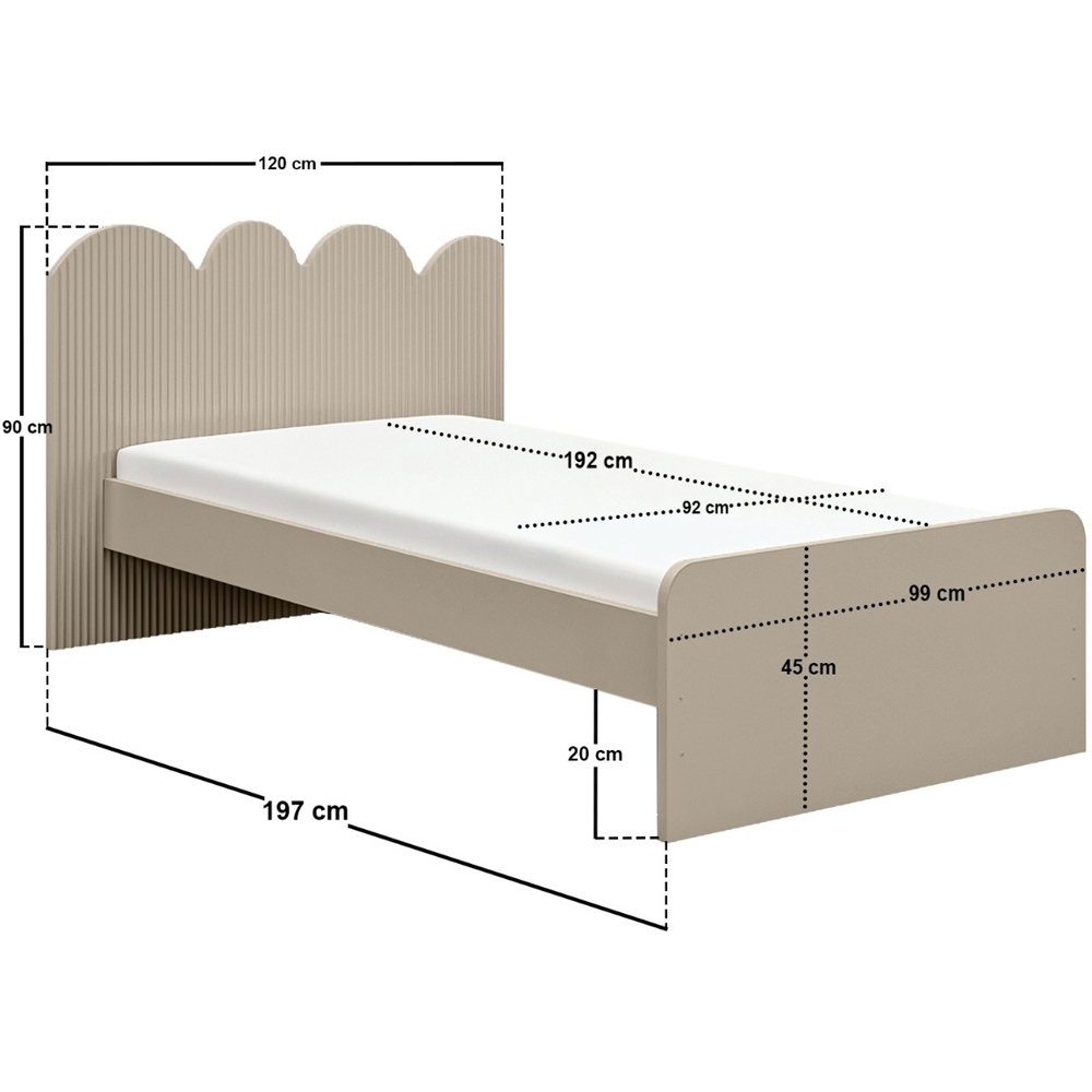 Flair Calista Single Dark Beige Ribbed Bed Image 6