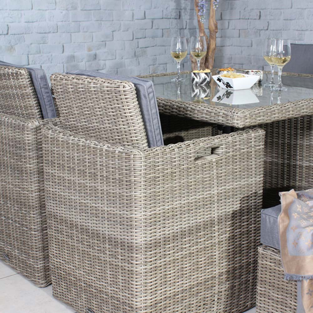 Royalcraft Wentworth Rattan 8 Seater Cube Lounge Dining Set Image 6