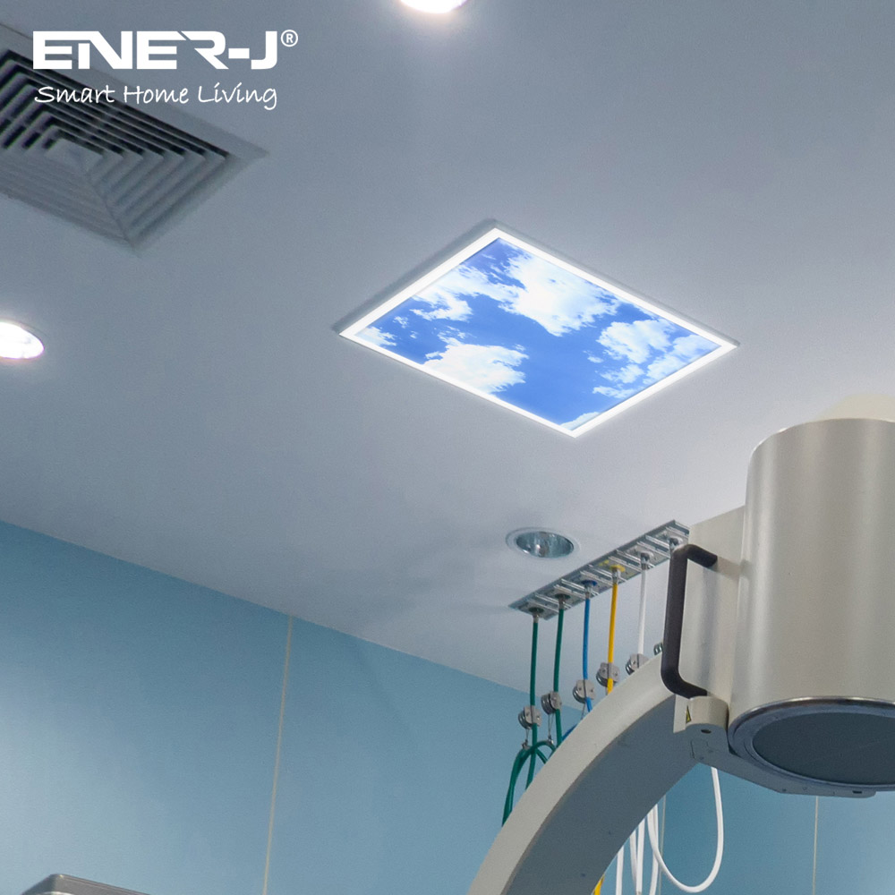 ENER-J Sky Cloud 2D with Frame LED Backlit Ceiling Panel 2 Pack Image 3