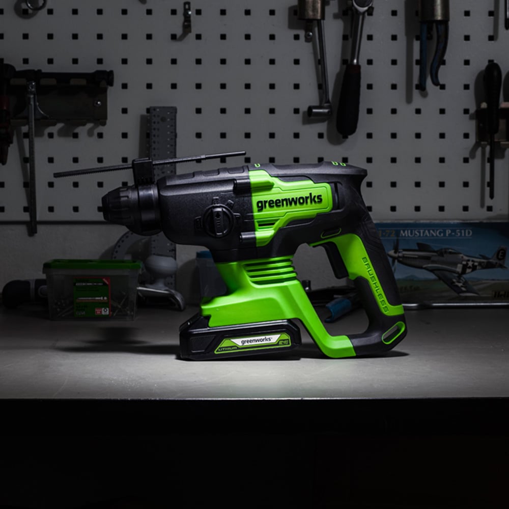 Greenworks GWGD24SDS2 24V Brushless 2J SDS Hammer Drill Bare Unit Image 7