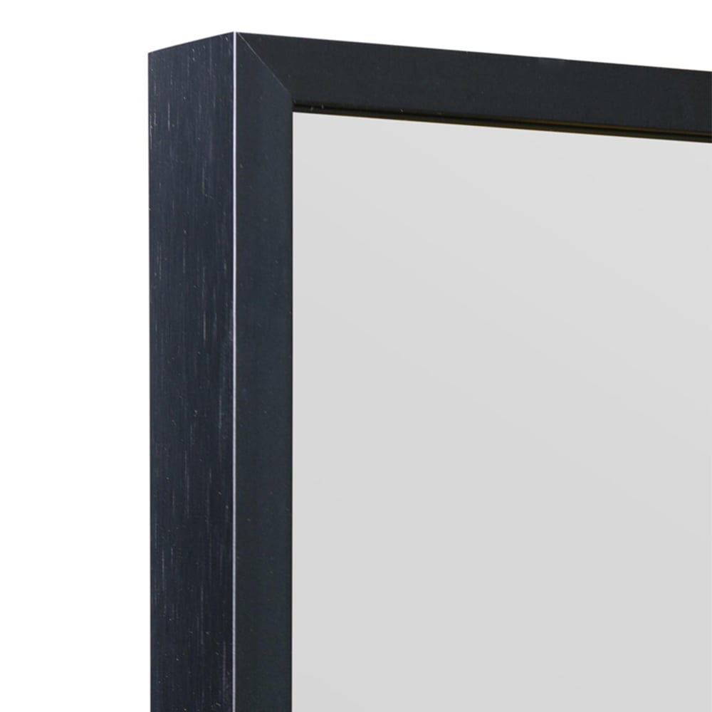 The Artus Black Aluminium Wall Mirror 120 x 80cm Image 5