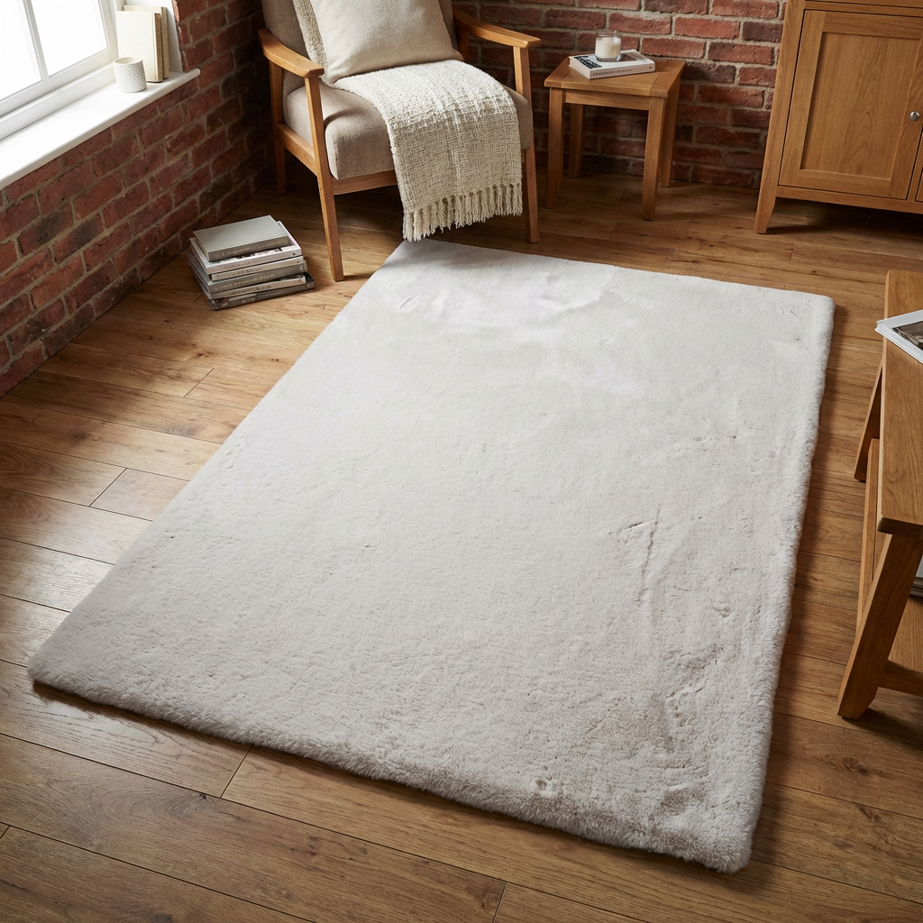 Mink Faux Rabbit Fur Rug 150 x 100cm Image 5