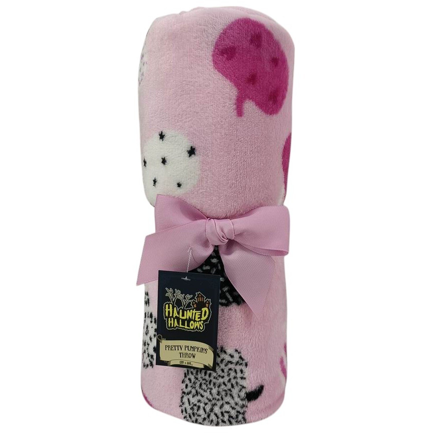 Pretty Pumpkins Fleece Throw Pink Image