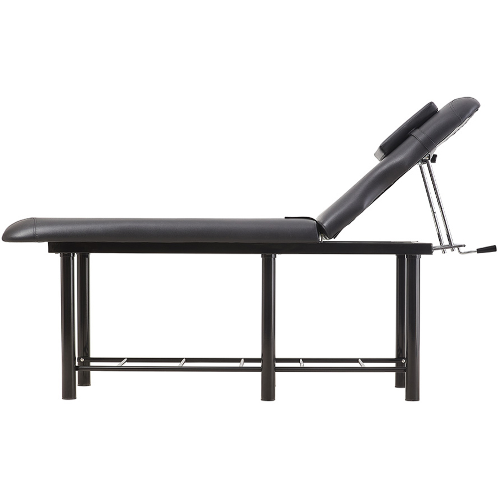 Living and Home Black Adjustable Back Massage Bed with Storage Shelf Image 3