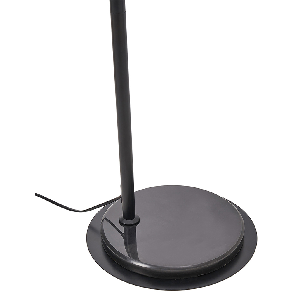 Living and Home Black Rattan Arc Floor Lamp with Remote Control Image 6