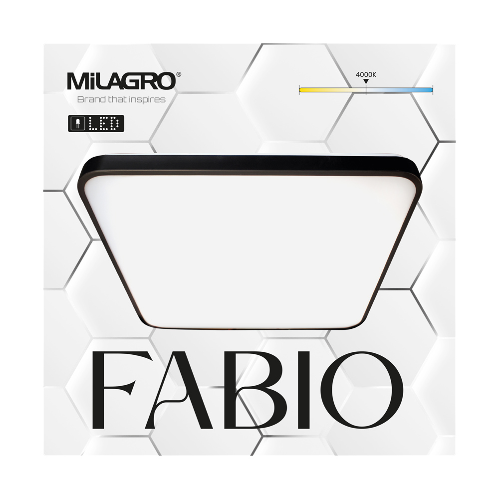 Milagro Fabio Black Ceiling Lamp 37cm 230V Image 5