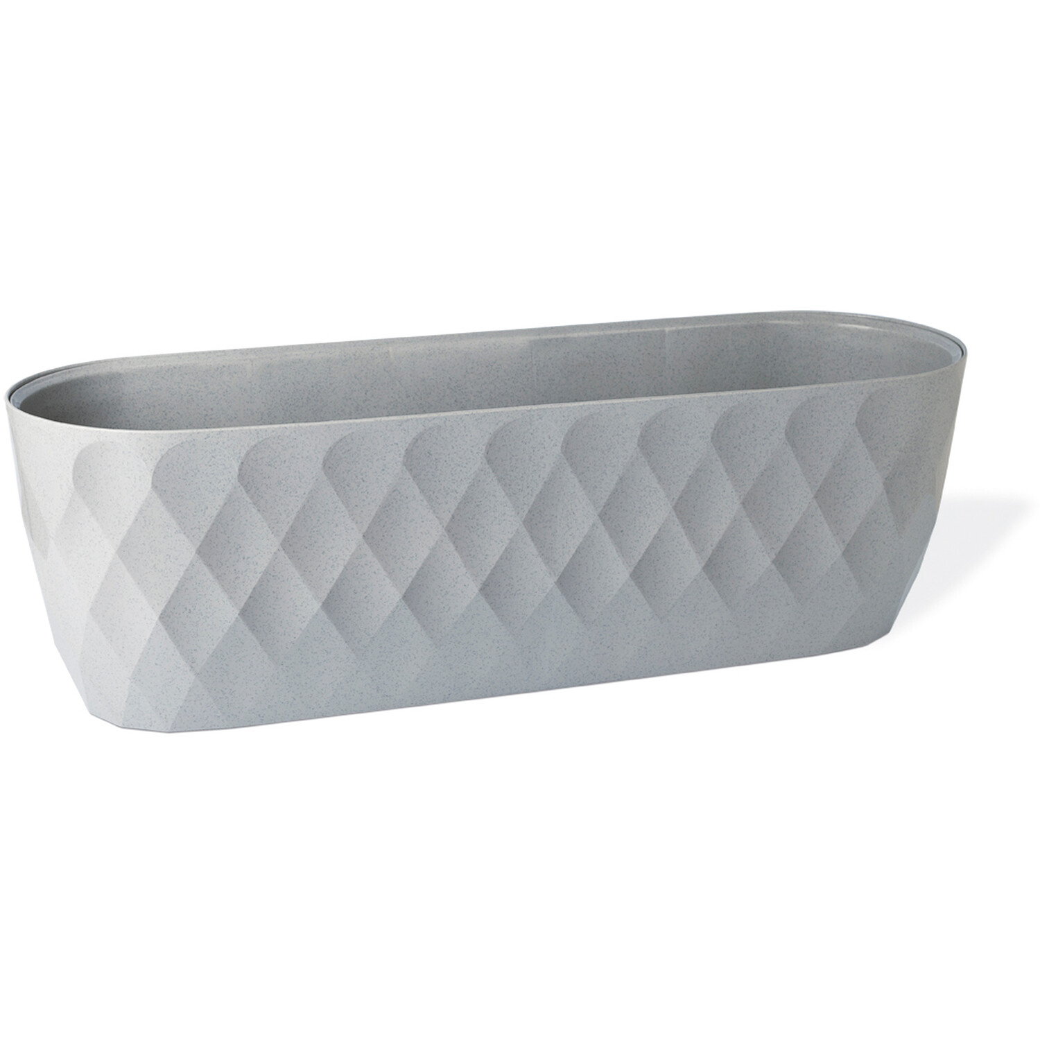 Decorative Diamond Trough Grey 29cm Image