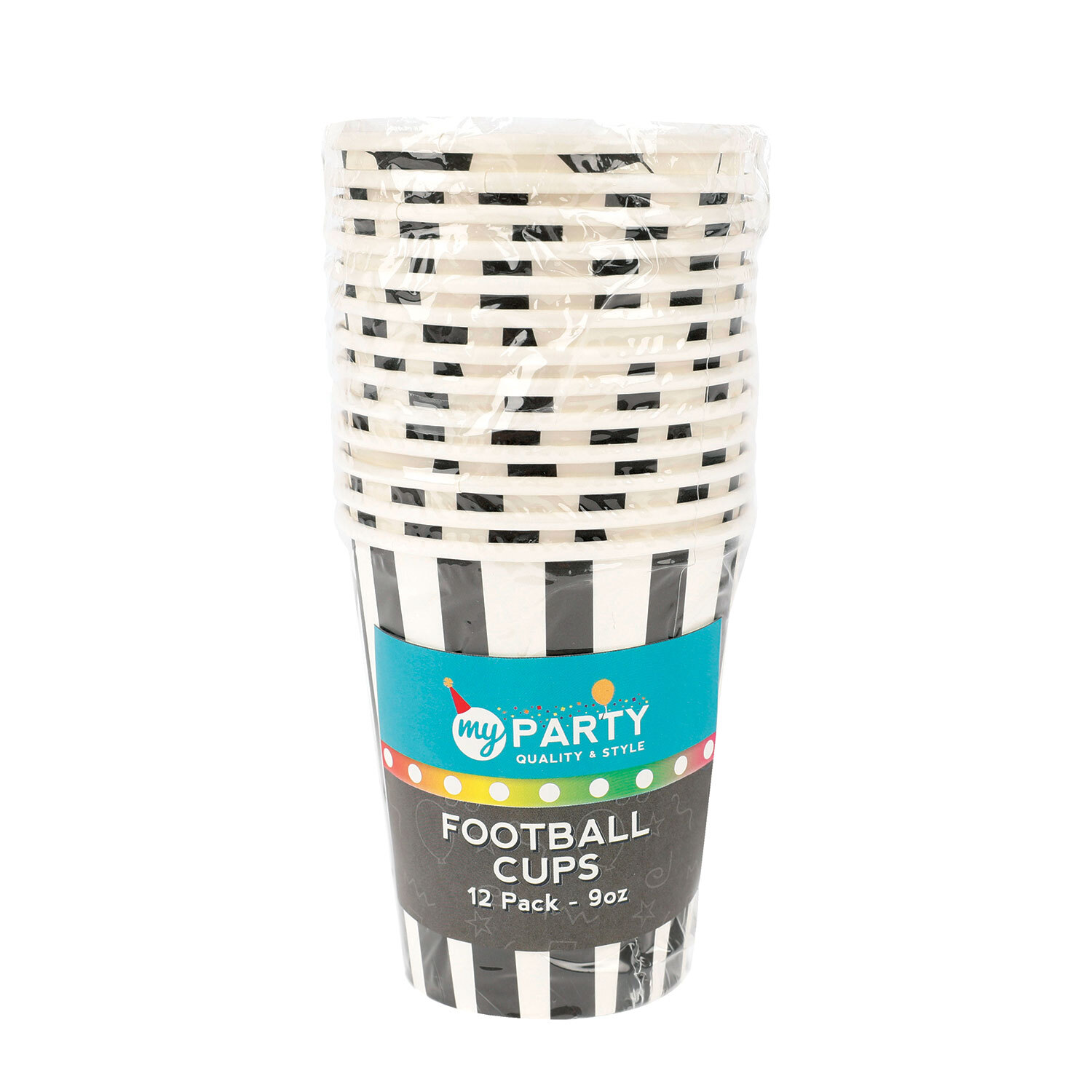 Single My Party Football Cups 12 Pack in Assorted styles Image 1