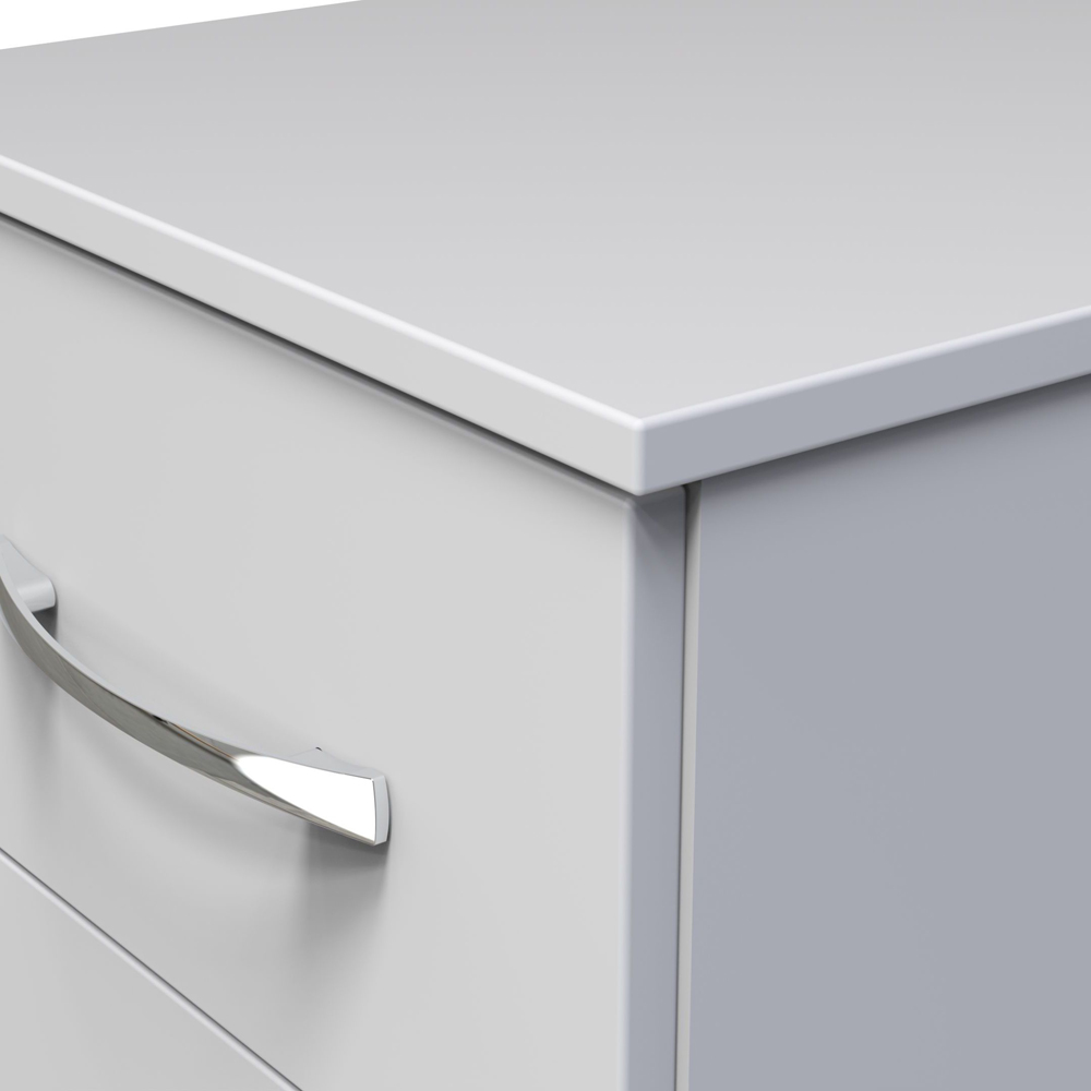 Crowndale Avon 3 Drawer Matt White Bedside Cabinet Ready Assembled Image 5