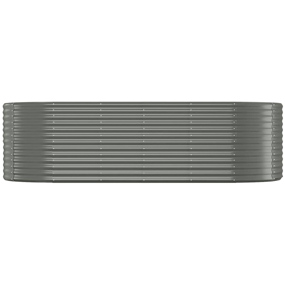 vidaXL Grey Galvanised Steel Raised Garden Bed 68 x 100 x 249cm Image 2