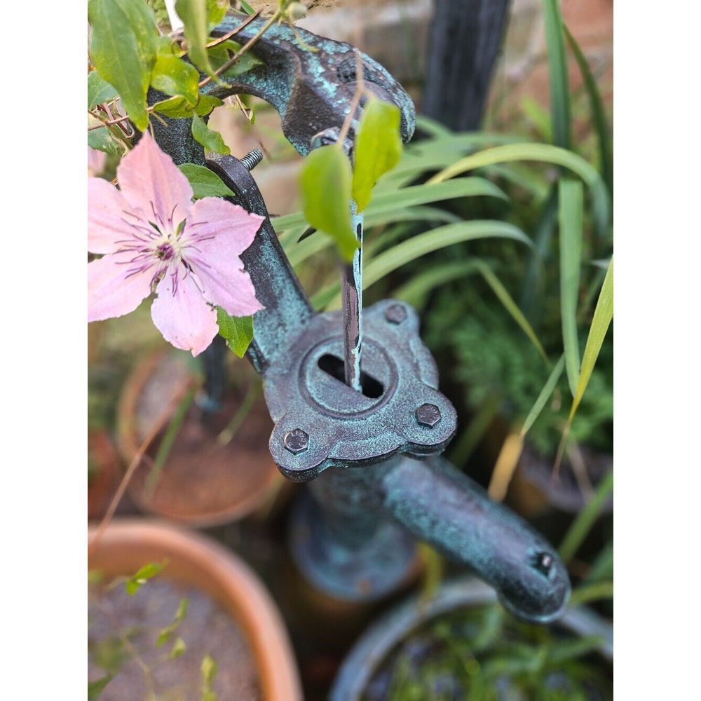 Inspirational Gifting Hand Water Pump Cast Iron Garden Ornament Image 3