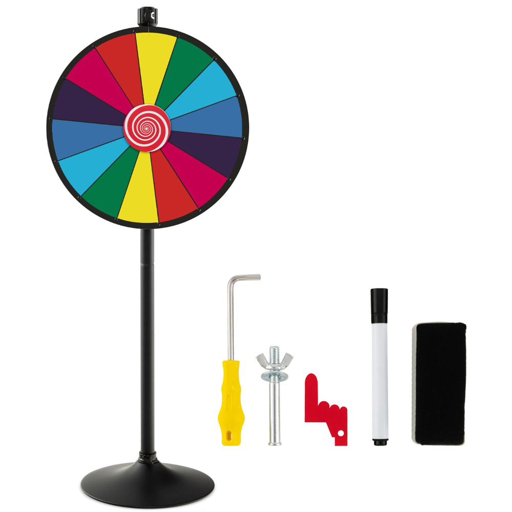 Costway Dual Use Spinning Prize Wheel with Stand 60cm Image 4